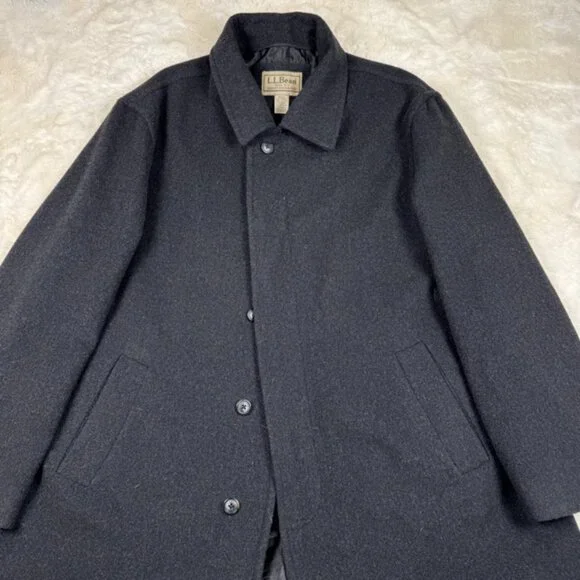 Bean Jackets Coats Ll Bean Wool Cashmere Blend Peacoat